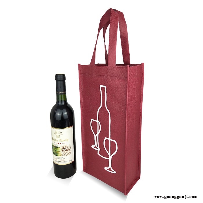 加厚红酒袋无纺布 双支红酒包装袋 葡萄酒手提袋 礼品红酒袋 红酒打包袋 定制印logo图7