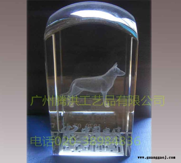 广州水晶内雕生肖五羊年纪念品工厂 公司成立10周年纪念品五羊家居摆件礼品定制 水晶内雕纪念品图2