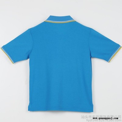 工作服制服定做 厂家供应 短袖翻领广告衫定做 拼色POLO衫超市促销服 t恤可印字