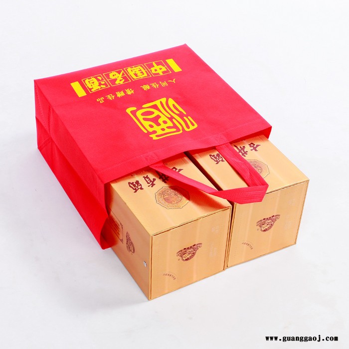 红酒袋 覆膜白酒无纺布袋 定制logo 无纺布手提袋子 白酒包装袋 礼品无纺布袋 福袋图5