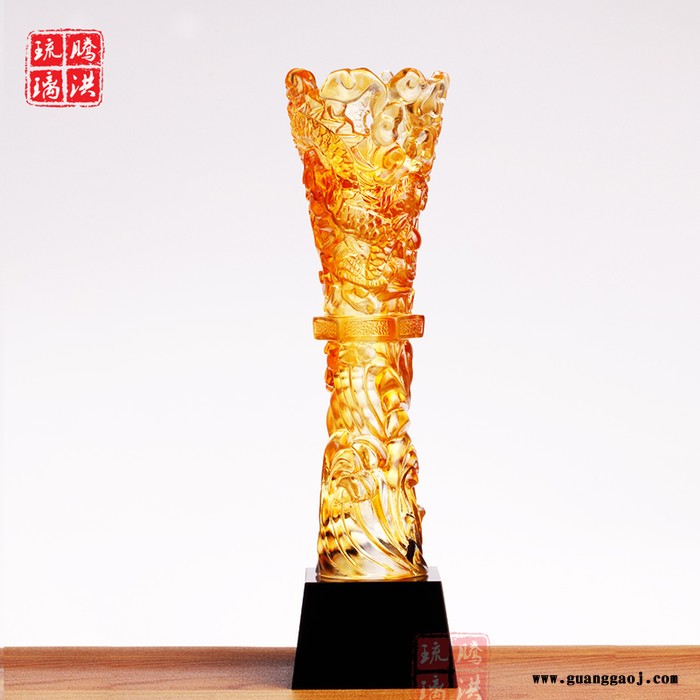 **琉璃奖杯图片学员表彰会奖杯合作共赢奖杯奉献奖杯蝴蝶奖杯琉璃图6