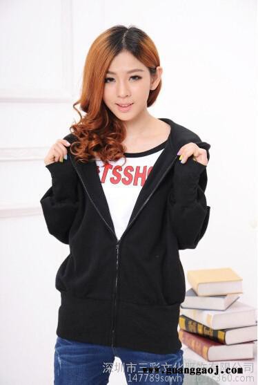 服定制连帽拉链带绒卫衣工作服广告衫来图印字diy衣服印logo图5