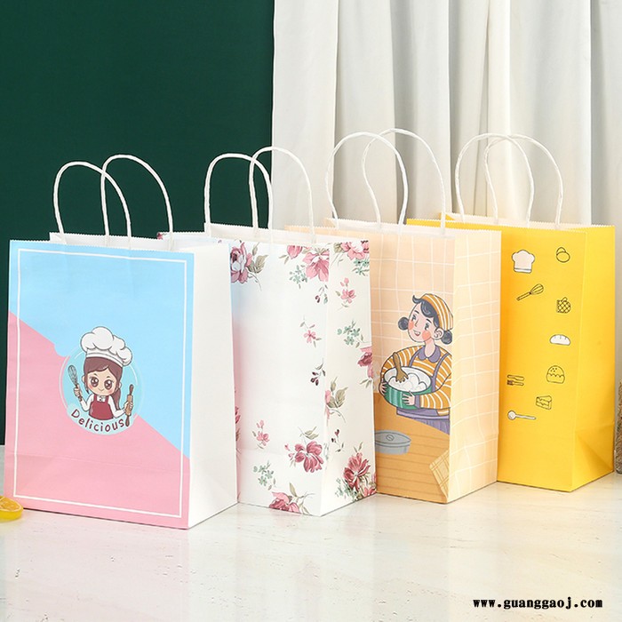 牛皮纸袋 外卖手提袋 定做服装袋子 礼品袋 外卖打包袋 礼物购物袋 定制logo图5