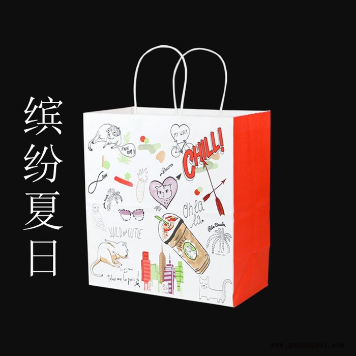牛皮纸袋 外卖手提袋 定做服装袋子 礼品袋 外卖打包袋 礼物购物袋 定制logo图6