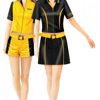 广州女促销服套装定做饮料含食品宣传工作服生产广告衫促销服​定做