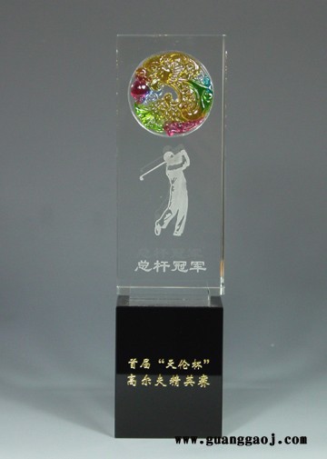 凌形水晶奖杯内雕水晶奖杯定做运动会比赛活动颁奖奖杯奖牌** 水晶摆饰 高尔夫奖杯定做图4