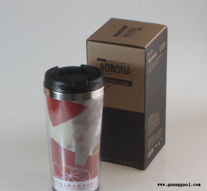 创意礼品杯 保温水杯现货 双层不锈钢办公杯订制 广告促销杯图2