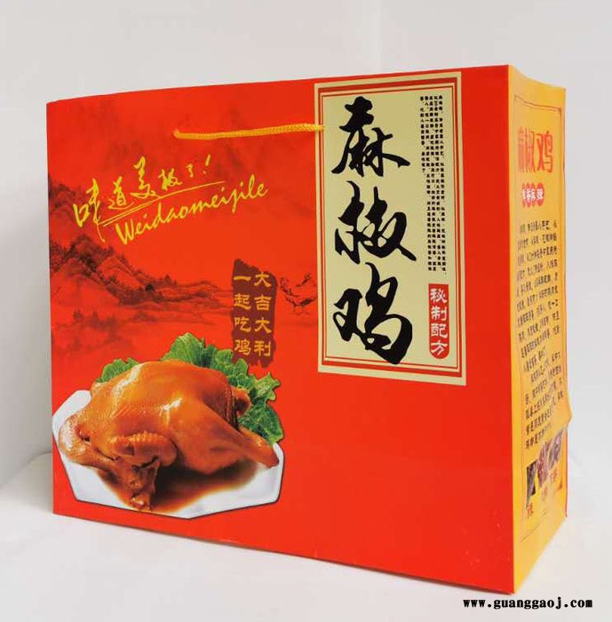 烧鸡手提袋定制 订制道口烧鸡袋子 脱骨盐焗鸡手提袋 叫化鸡袋子 麻椒鸡礼品包装纸袋定做图7