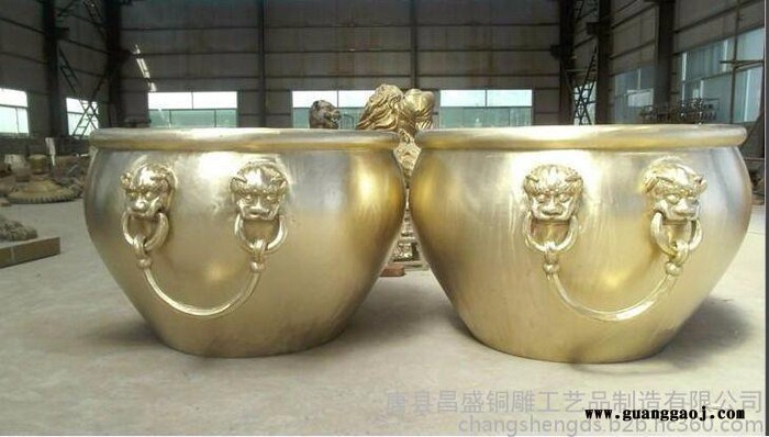 昌盛铜雕大型吉祥太平铜缸定做加工纯铜鱼缸摆件 故宫铜缸鱼缸招财收藏礼品仿古欢迎定制好品牌 值得信赖图3