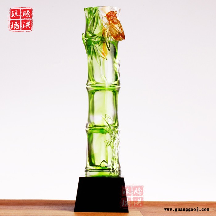 广州琉璃奖杯款式赤焰琉璃杯创业先锋奖杯慈善之星奖杯高风亮节奖杯图2