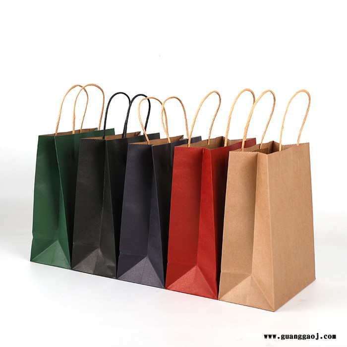 牛皮纸袋 定制外卖手提袋子 礼品礼物包装纸袋 服装店打包袋 奶茶外卖打包袋 印logo图8