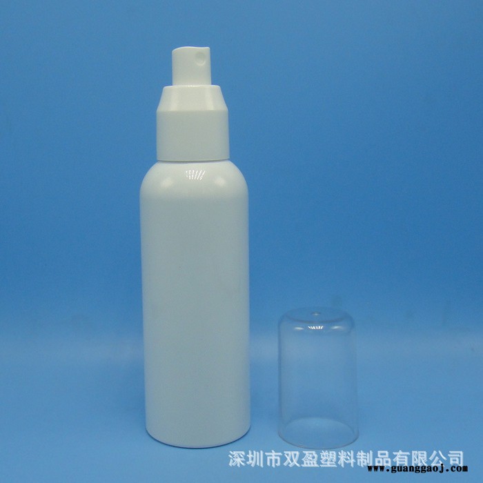 120ml清洗剂喷雾瓶 眼镜清洗液喷雾瓶 PET白色塑料瓶喷雾直销