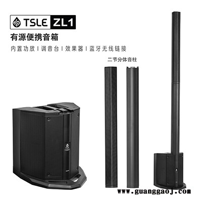 TSLE特斯乐+ZL1+便携有源音箱音柱+蓝牙播放+内置效果器+4路调音台+会议培训+批发