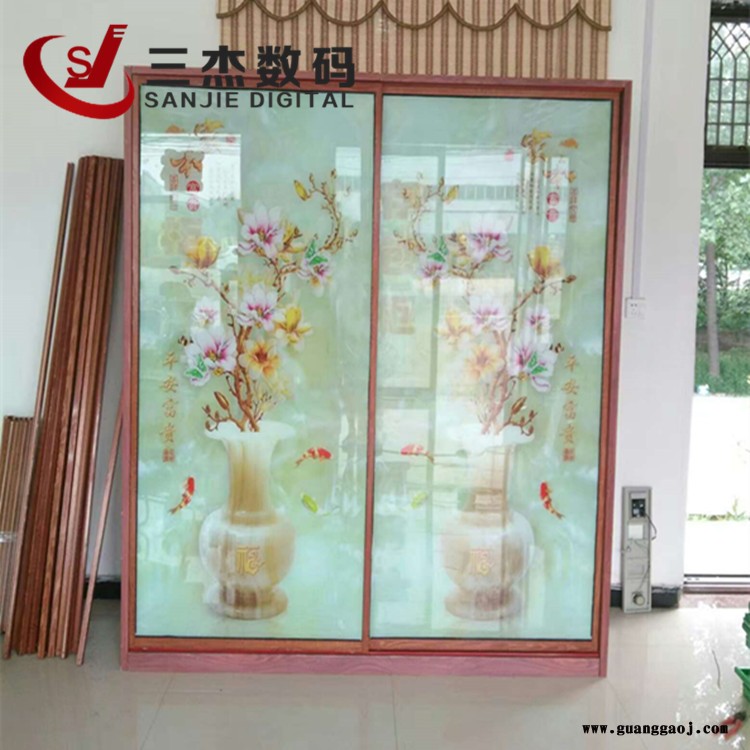 温州 绍兴 金华玻璃无框画uv喷绘机 玻璃屏风uv打印机 玻璃工艺品3d艺术打印机设备图2