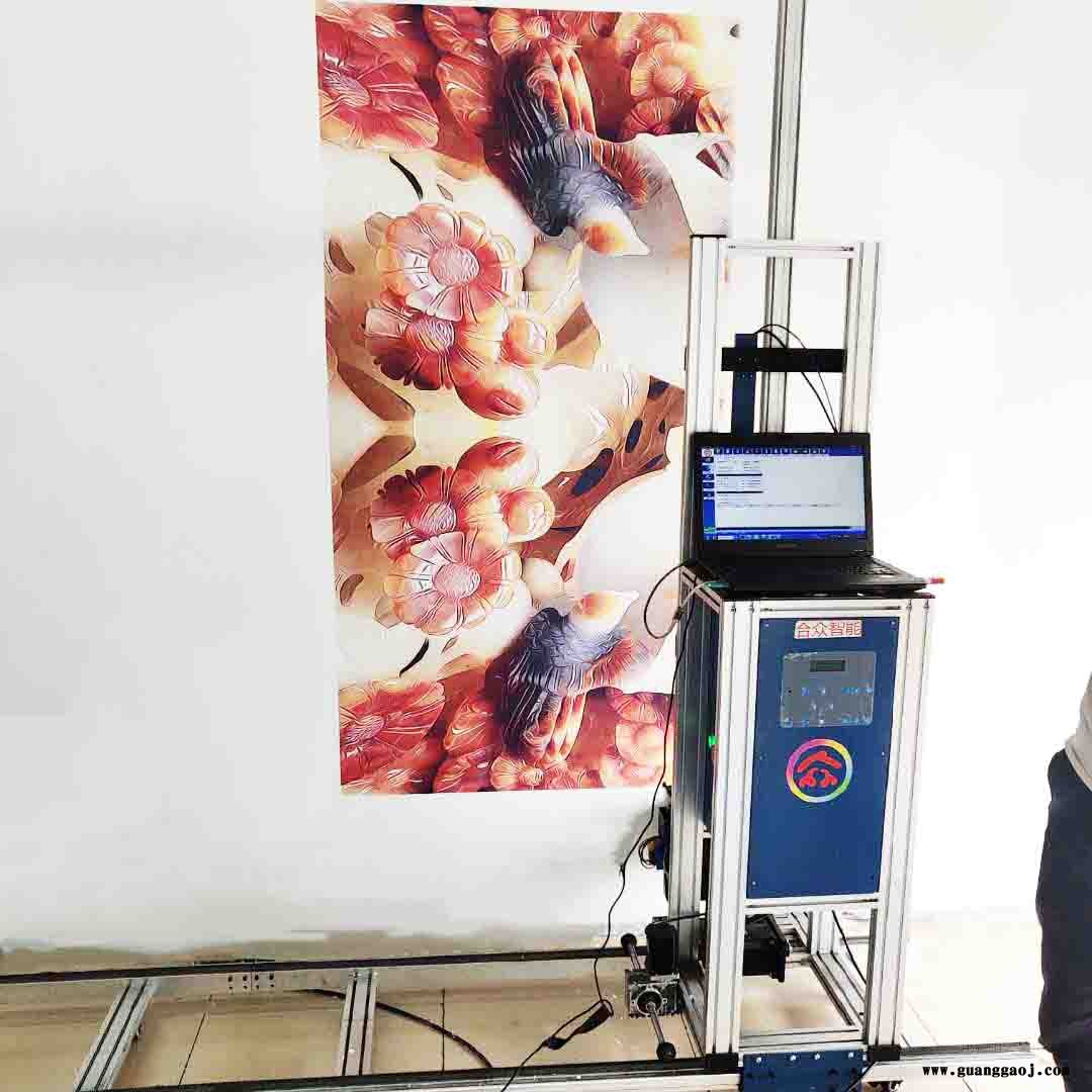云南03华科背景墙壁画3d打印机大型户 墙内壁学校客厅背景墙立体喷绘机全自动墙画机图2