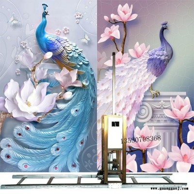 Epson/爱普生双喷头3d墙体彩绘机室内背景墙打印机户外广告喷绘机