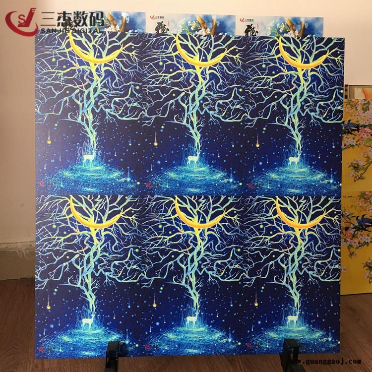 玻璃装饰画彩印机 玻璃无框画数码喷绘机 玻璃衣柜门5d打印机图1