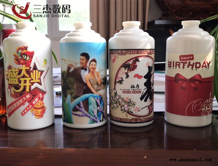 3d浮雕酒瓶印花机 浮雕酒瓶3d印刷机 私人订制3d浮雕酒瓶uv喷绘机图2