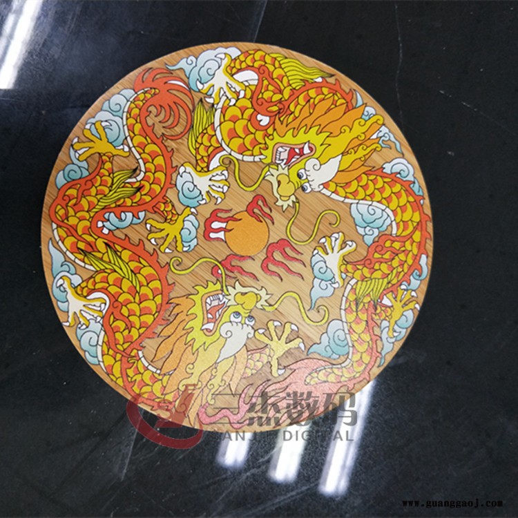 软木垫子uv打印机 餐垫茶杯垫3d彩印机 竹片uv平板喷绘机图2