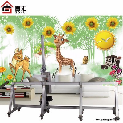 大型3D壁画墙体彩绘机多功能广告墙体打印机墙体喷绘机墙面机
