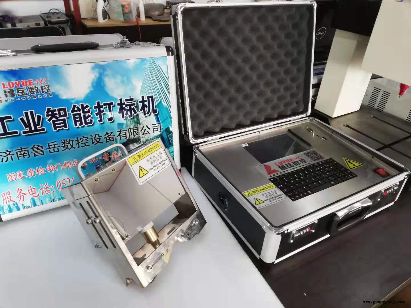 济南鲁岳触屏一体手持式钢瓶打码机化工液化气瓶氧气瓶钢瓶台式便携式钢瓶打码机图2