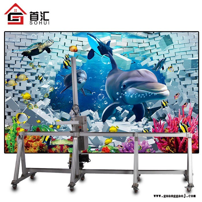 3D立体壁画工业级打印机彩绘机墙面绘画墙体喷绘机厂家直销图2