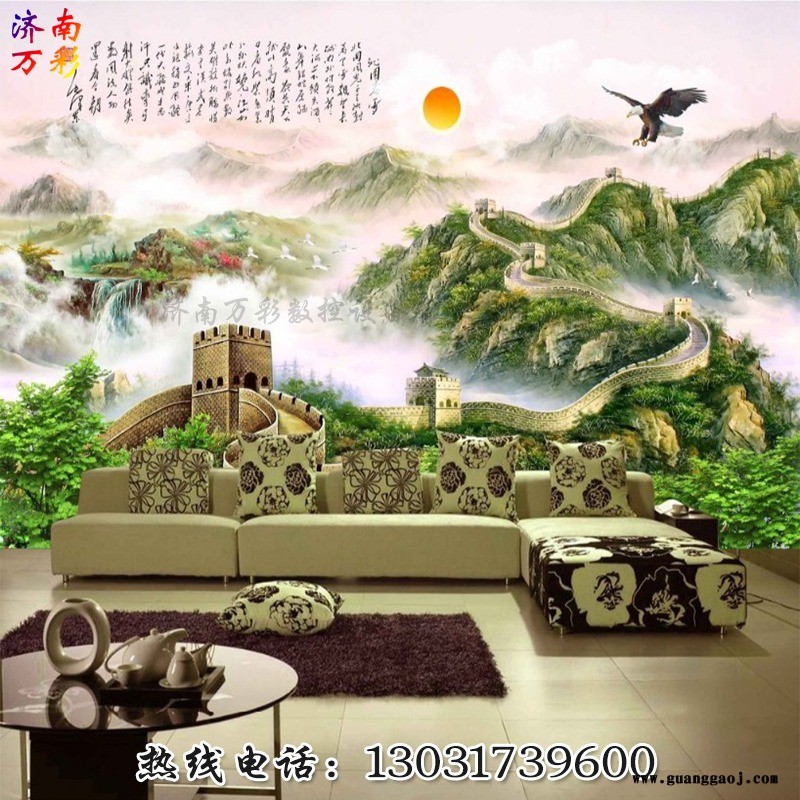 山东临沂集成墙板背景墙uv打印机  护墙板UV喷绘机图3
