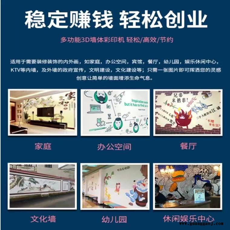 新疆室外墙体彩绘打印机 智能3D壁画广告喷绘机 文化墙墙绘机器图3