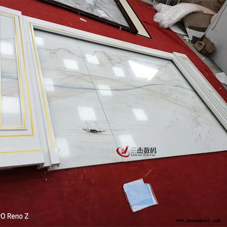 3D石材大理石大板岗石UV彩色打印机 大型工业理光3220喷绘机厂家图2