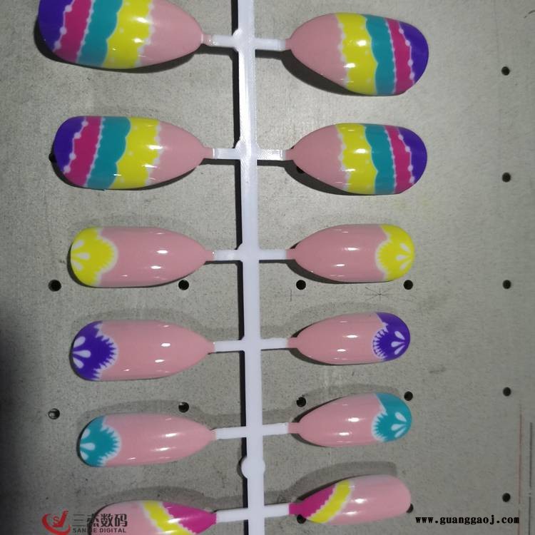 高落差美甲UV打印机 理光G6指甲片3D喷绘机图2