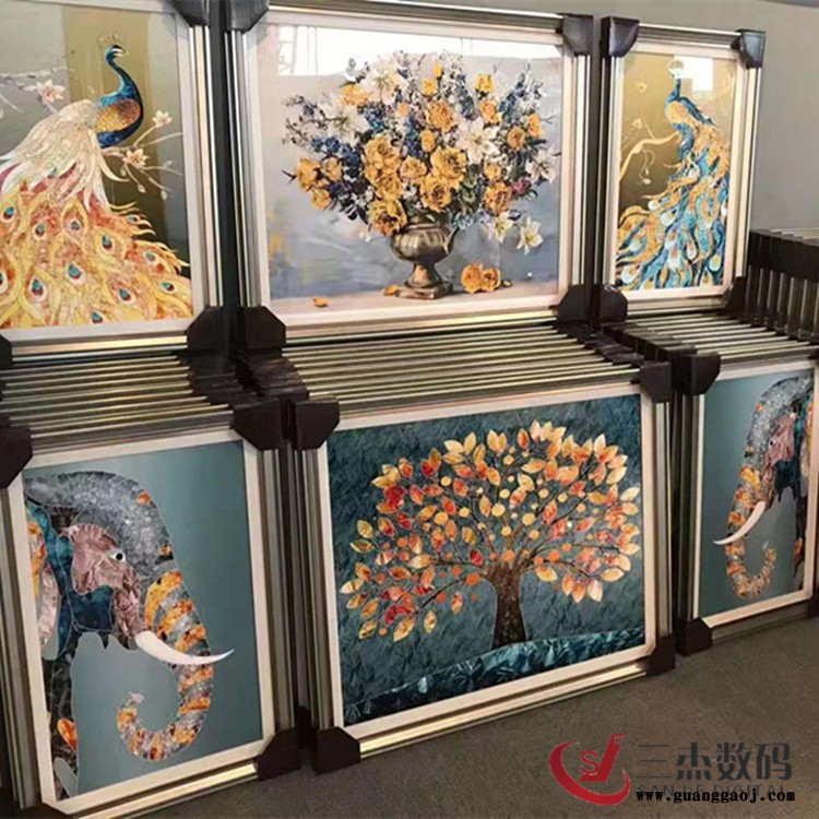 玻璃移门uv平板喷绘机 透明pvc水晶板3d印花机 桌布软玻璃uv打印机图2
