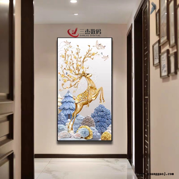 高清晶瓷画3D彩印机 玻璃喷绘机设备厂家 无框装饰画uv打印机图2