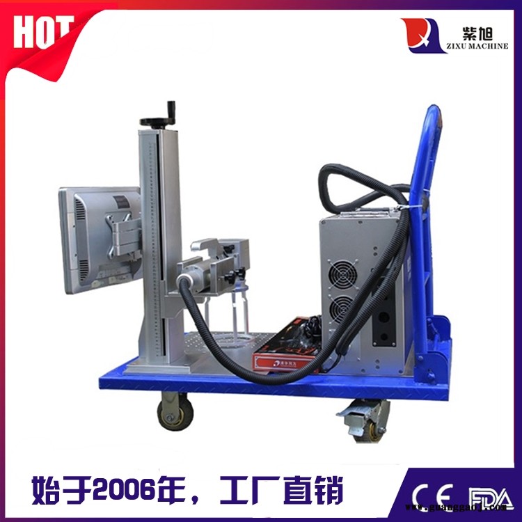 洛阳打码机厂商 紫旭ZX-PLY-50w激光打标机有光打不出喷码机图5