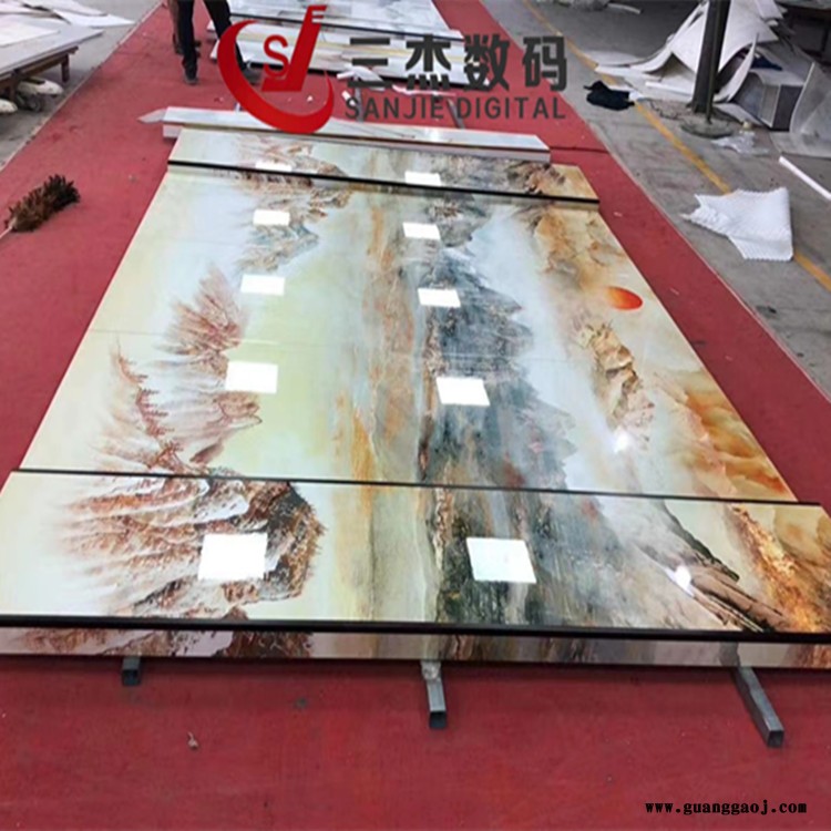 佛山石材背景墙打印机 岗石大板3D喷绘机 石材UV打印机生产厂家图2