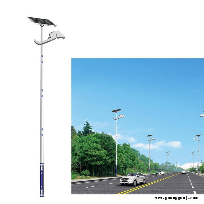 1米加厚LED挑臂路灯支架乡村 电线杆墙壁路灯灯杆吸墙抱箍灯图2