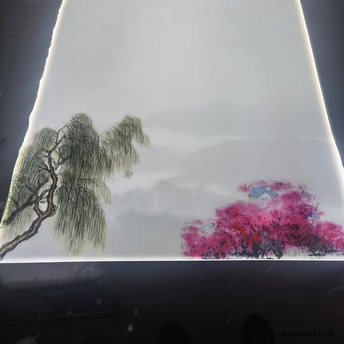 定制 亚克力激光打点划线LED背光源导光板 PC超薄广告灯箱发光板异形加工热弯图6