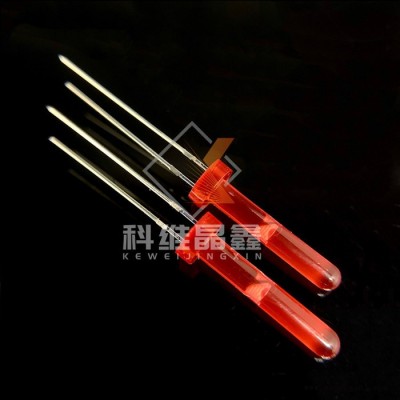 异形灯珠 高胶体发光管红色F3*18.5mm长胶体3mm圆头红发红光