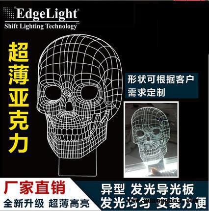 定制异形导光板 超薄灯箱 LED导光板 亚克力水晶灯箱 超亮图2