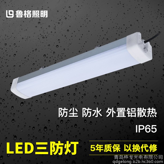 鲁格 led防水支架灯三防灯条形灯led车间照明灯吸顶灯图4