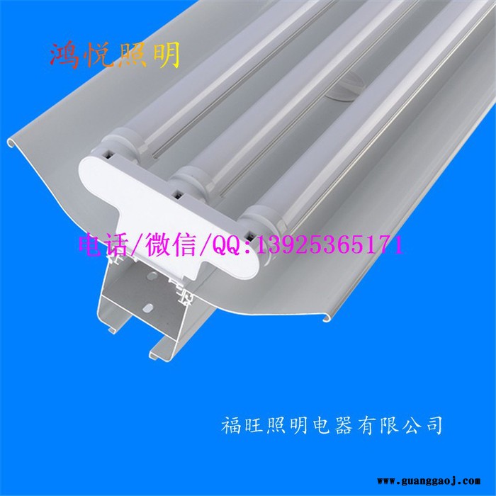 双层一体线槽灯 LED线槽桥架灯 铝型材线槽日光灯 LED超市光带灯图2