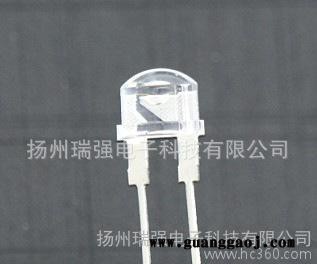 发光二极管,草帽led,支架led,8MM草帽红光有边短脚0.25W粗支架LED