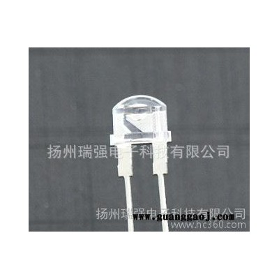 发光二极管,草帽led,支架led,8MM草帽红光有边短脚0.25W粗支架LED