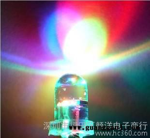 5MM 三色七彩 发光管 LED 发光二极管 慢闪