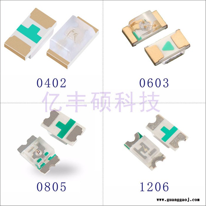 YFS 0402贴片 LED 红灯 高亮 正面发光 金线发光二极管 支持定制图1