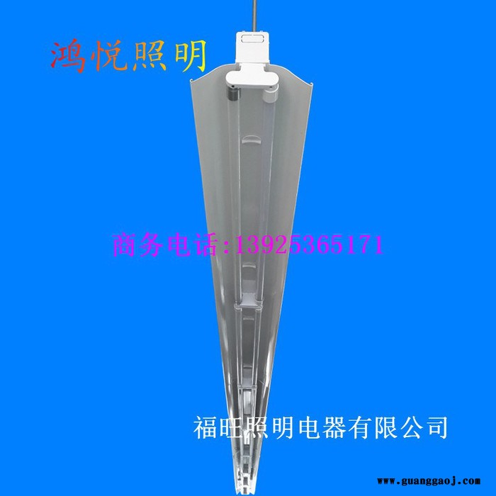 鸿悦牌2*18W线槽灯 6米铝型材桥架灯 LED线槽走线灯 LED超市光带图1