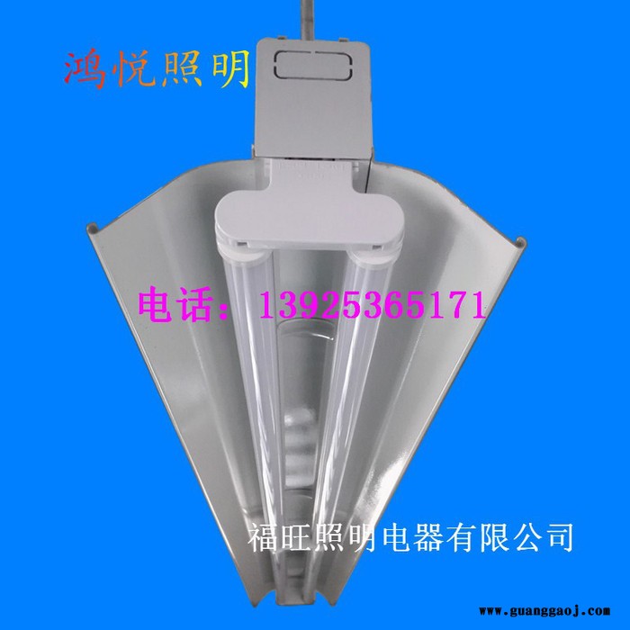 鸿悦牌2*18W线槽灯 6米铝型材桥架灯 LED线槽走线灯 LED超市光带图5