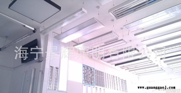 批发吊线led灯具  办公灯支架灯 格栅或者奶白片吊线灯