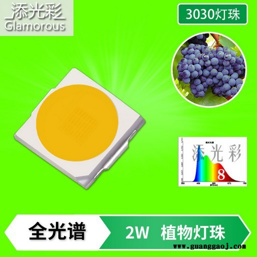 3030 2W 高显指90 高亮植物生长灯全光谱 1-30号 2W 500MA ,金线EMC支架 3030贴片LED图5