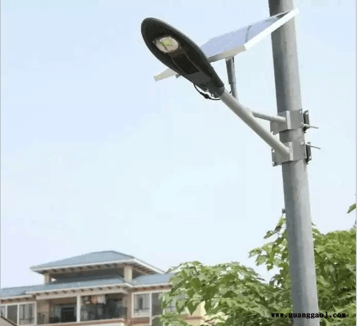 LED挑臂路灯一体化太阳能挑臂支架新农村吸墙电线杆抱箍灯LDTYN-0032图5