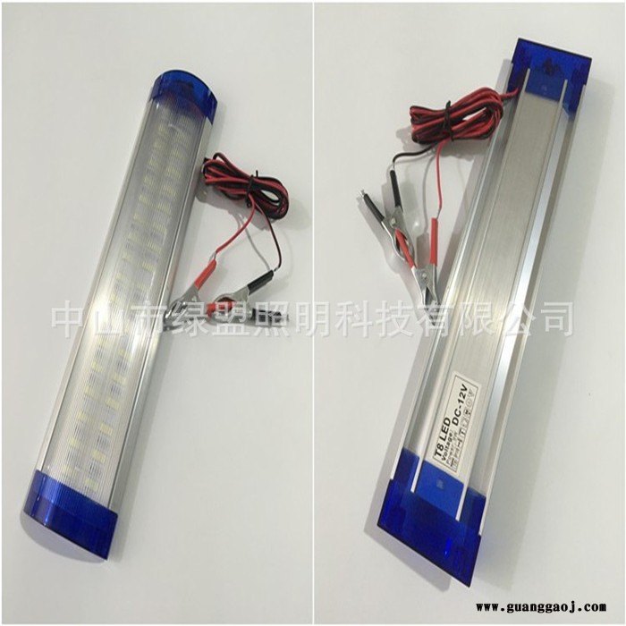 12V板灯 低压灯 0.3米9W12V低压led防尘条形灯 2米线 12V支架图2